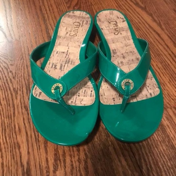 Chaps Green Sandals - Picture 1 of 1